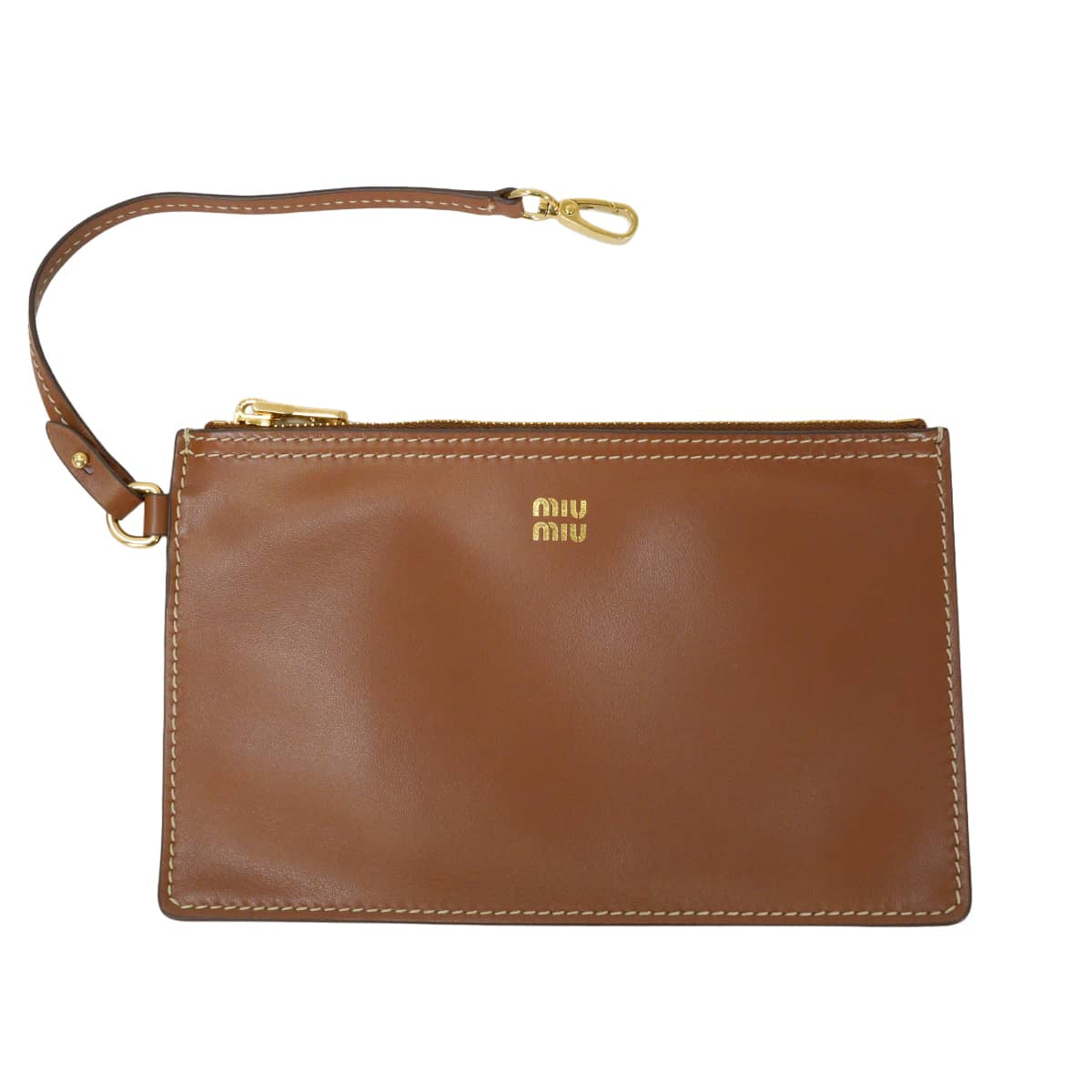 Miu Miu Handbag Raffia Beige/Cognac/Brown Gold HW 5BA312_21HX_F0A5T_V_COO[EXCELLENT][Authentic]