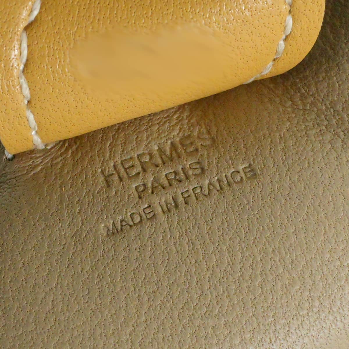 HERMES bag charm Rodeo PM Trench/Canopee/Curry Agneau Milo Stamp A[ALMOST NEW][Authentic]