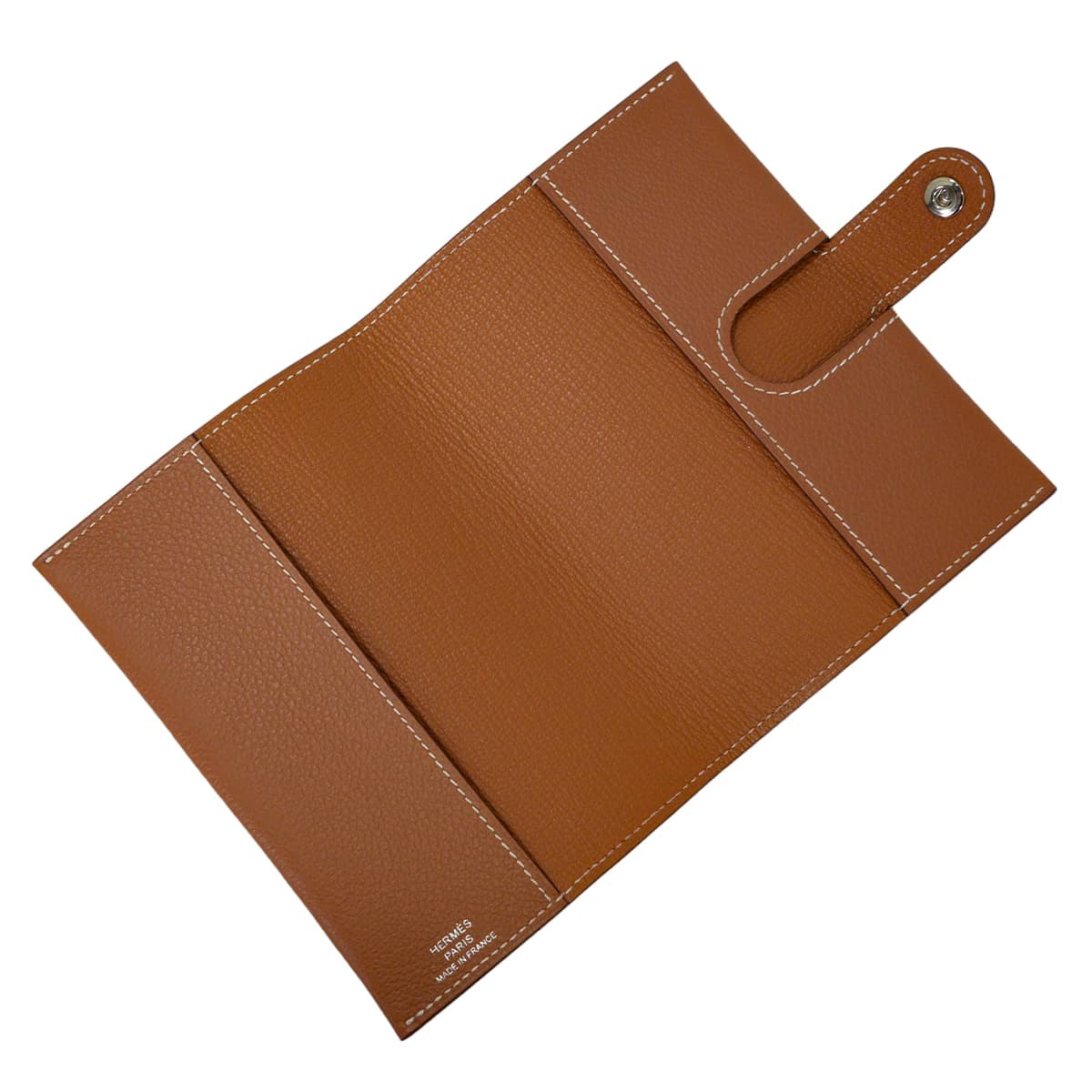 HERMES passport case R.M.S Gold Evercolor/Lacquer Silver HW Stamp B[EXCELLENT][Authentic]
