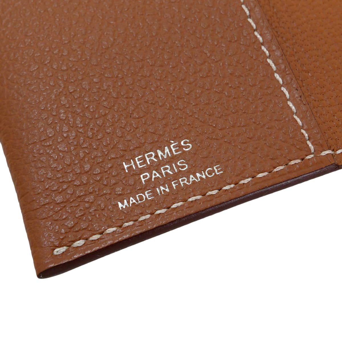 HERMES passport case R.M.S Gold Evercolor/Lacquer Silver HW Stamp B[EXCELLENT][Authentic]