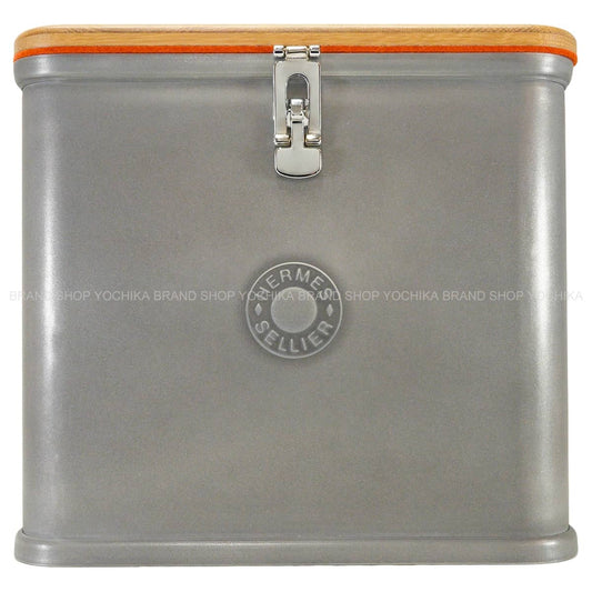 HERMES furniture Grooming Box for Brushing Kit Silver Aluminum/Wood Silver HW H800691E01[EXCELLENT][Authentic]