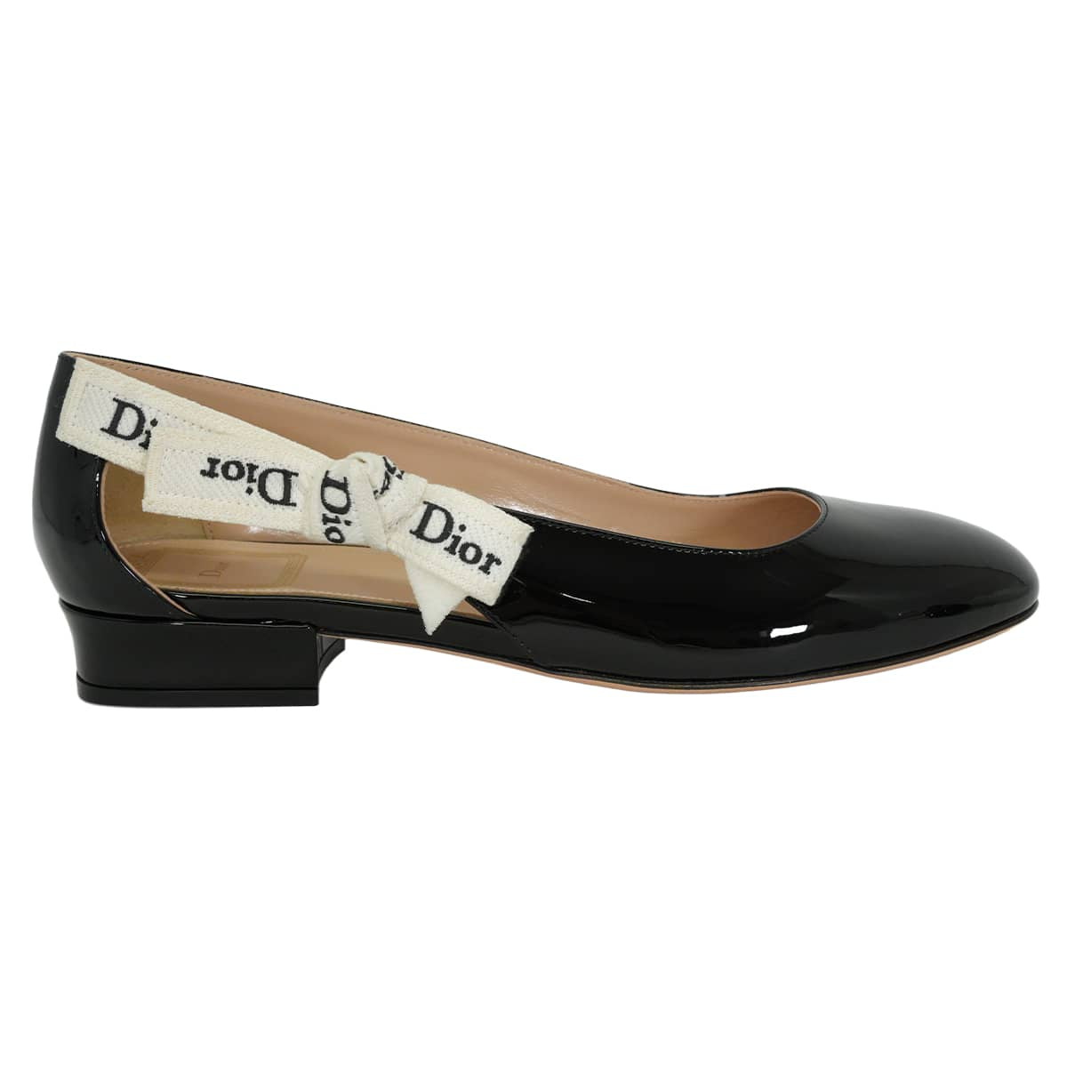 Dior pumps J'Adior ballet flats ribbon Noir (Black) Patent calfskin #37.5 KDFI159VNI_5900[BRAND NEW][Authentic]