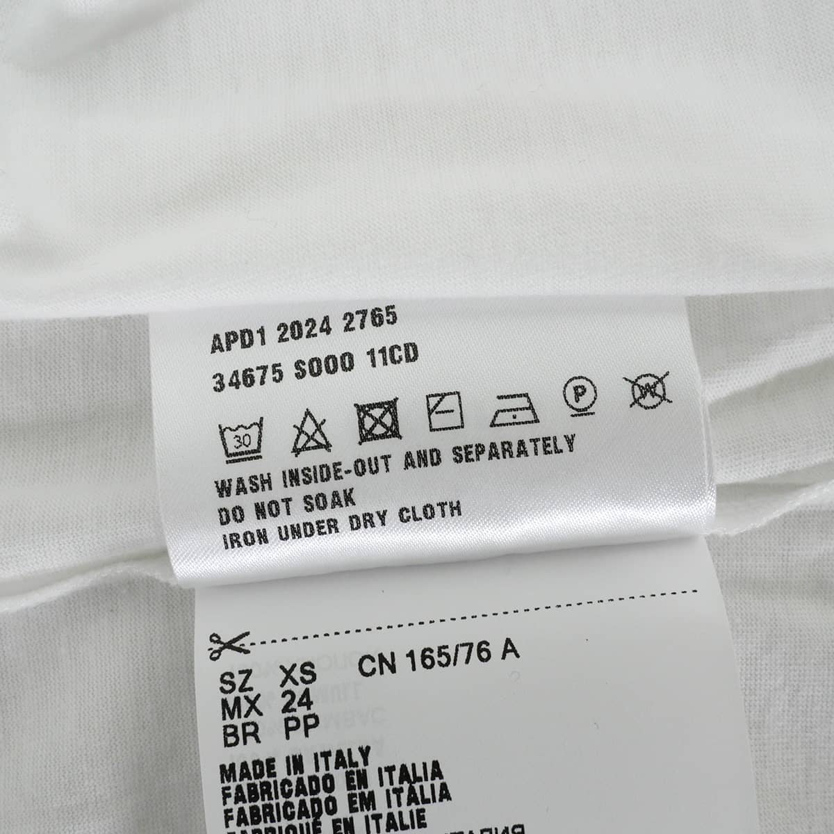 PRADA Tops Cropped top with triangle logo Blanc (White) Cotton #XS 34675S00011CD[EXCELLENT][Authentic]