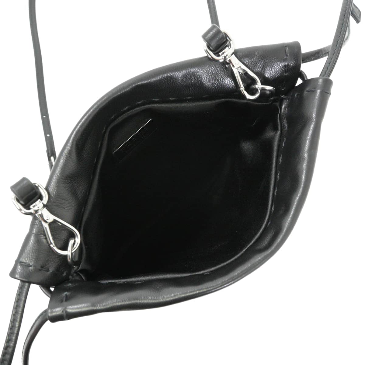 PRADA Smartphone pouch drawstring bag Noir (Black) Nappa leather 1ＺＴ09Z_ZDX8_F0002[EXCELLENT][Authentic]