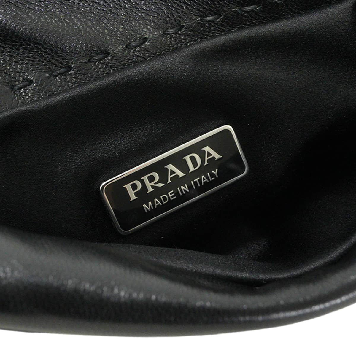 PRADA Smartphone pouch drawstring bag Noir (Black) Nappa leather 1ＺＴ09Z_ZDX8_F0002[EXCELLENT][Authentic]