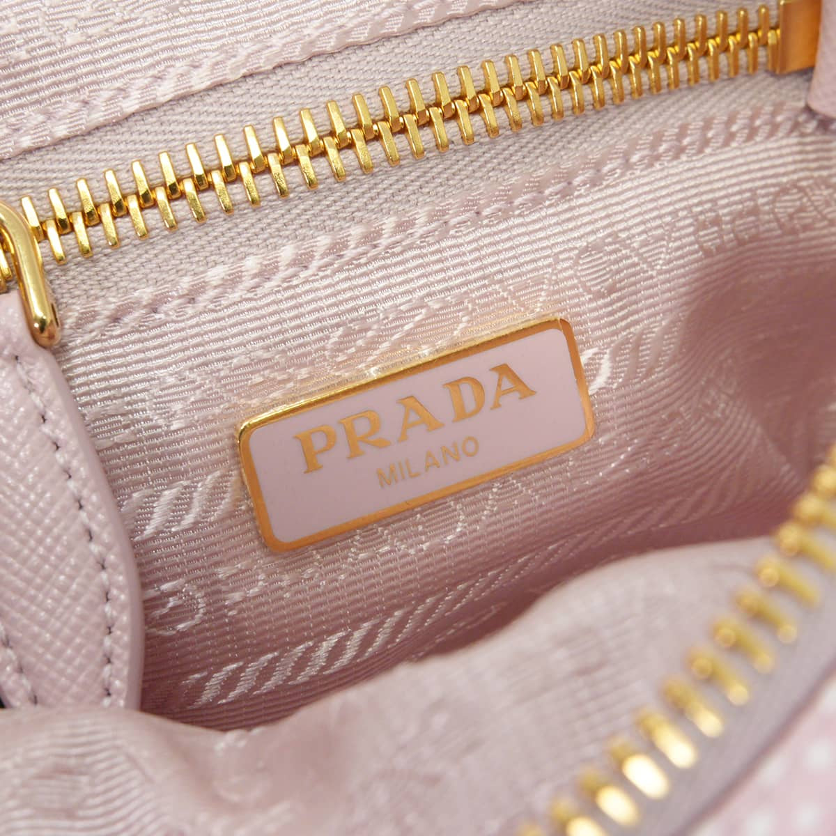 2025AW PRADA Pouch Re_Nylon Micro Lip Motif Dot Pink/Red Recycle Polyamide Gold HW IND339[EXCELLENT][Authentic]