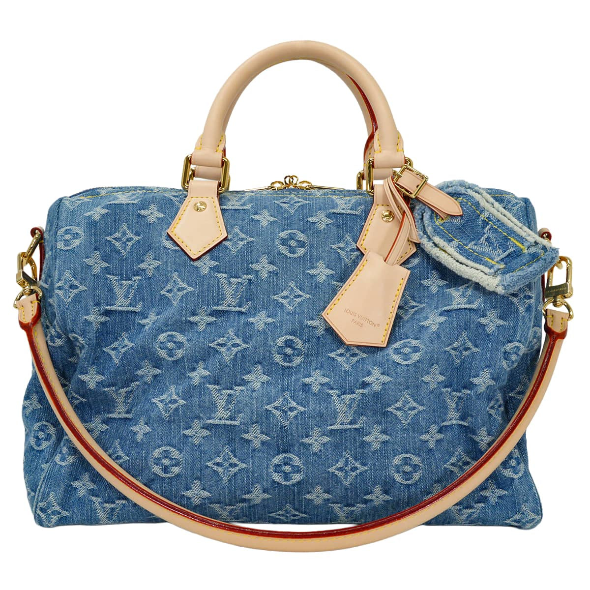 2026SS LOUIS VUITTON Handbag Speedy Soft 30 Blue Monogram Denim Gold HW M14430[BRAND NEW][Authentic]