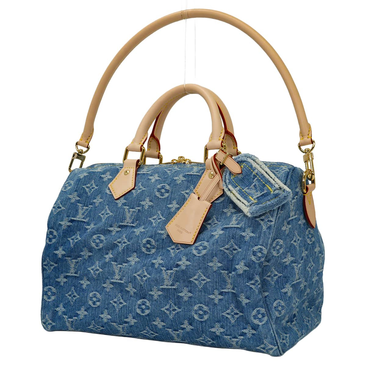 2026SS LOUIS VUITTON Handbag Speedy Soft 30 Blue Monogram Denim Gold HW M14430[BRAND NEW][Authentic]