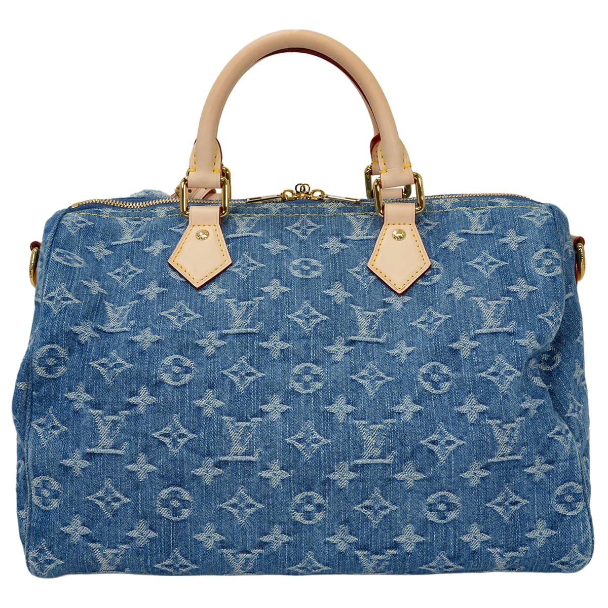 2026SS LOUIS VUITTON Handbag Speedy Soft 30 Blue Monogram Denim Gold HW M14430[BRAND NEW][Authentic]