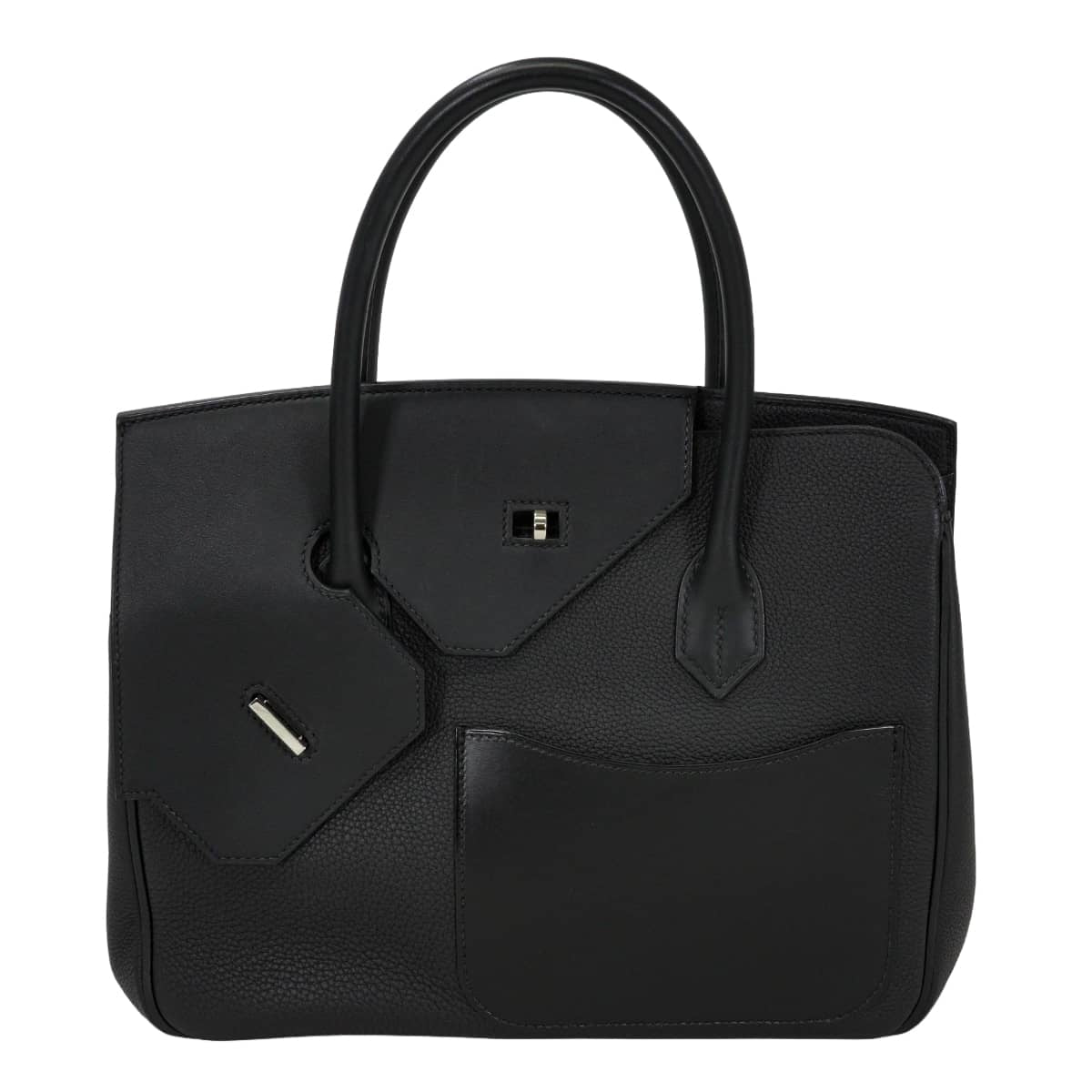 [Pre-loved] 2022AW Limited HERMES Handbag Birkin30 en Desordre Noir (Black) Veau Swift/Veau Togo/Vache Hunter Silver HW Stamp U[USED SA][Authentic]