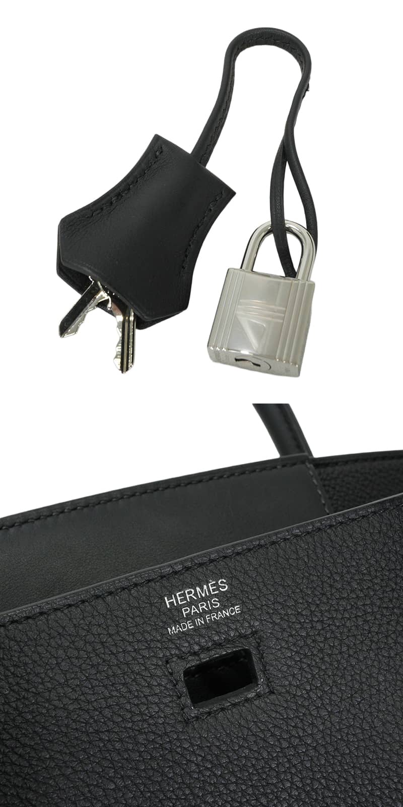 [Pre-loved] 2022AW Limited HERMES Handbag Birkin30 en Desordre Noir (Black) Veau Swift/Veau Togo/Vache Hunter Silver HW Stamp U[USED SA][Authentic]