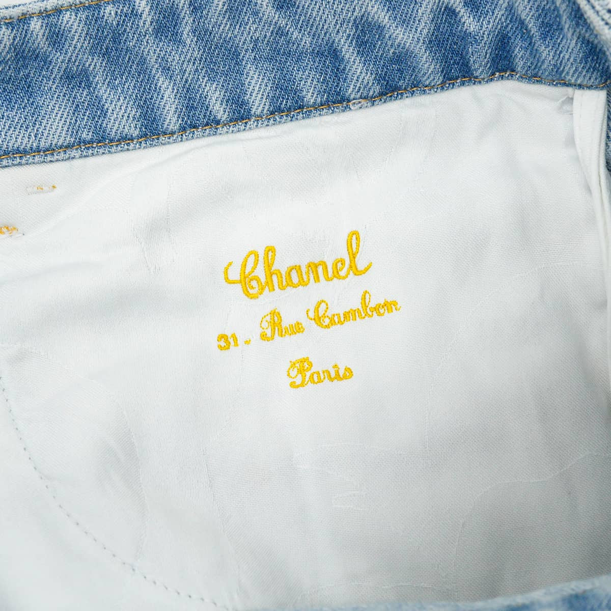 2026 Metiers d'art Collection CHANEL Denim Pants COCO Mark Wide Jeans Blue Denim #34 P82823[BRAND NEW][Authentic]