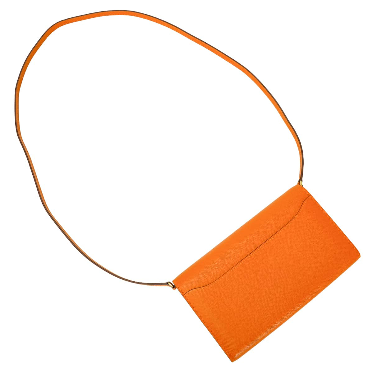 [Pre-loved] HERMES long wallet Constance Long wallet To Go Orange Veau Epsom Gold HW Stamp B[LIKE NEW][Authentic]