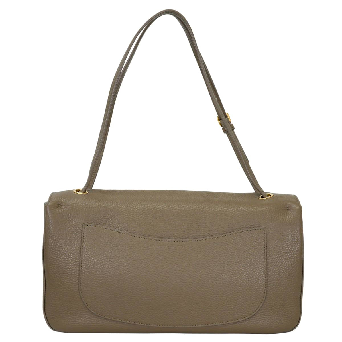 2026 Metiers d'Art Collection CHANEL Handbag MaxiDark khaki/burgundy Graind Calf(Caviarskin) Gold HW AS6231[EXCELLENT][Authentic]