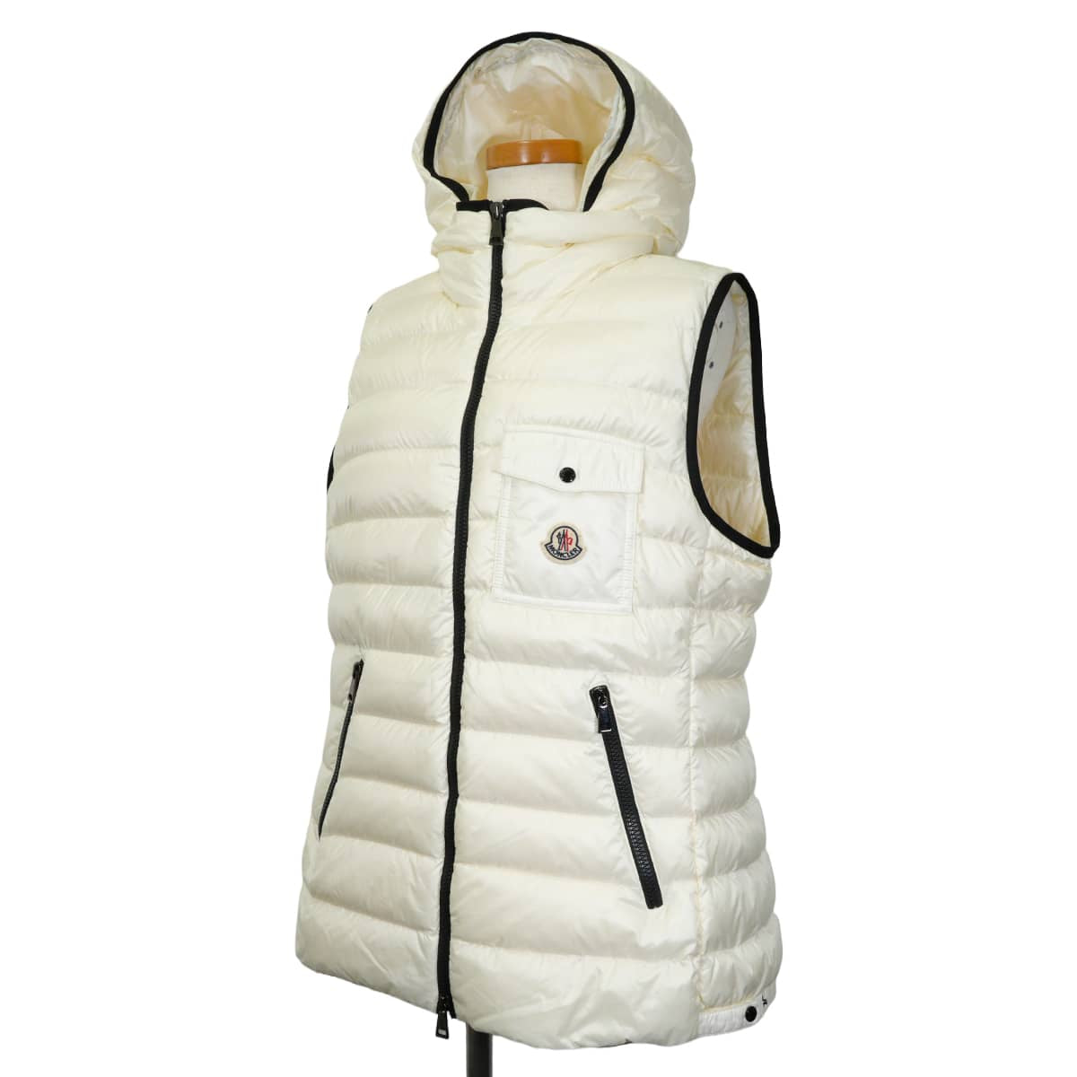 [Pre-loved] 2021AW MONCLER Down vest GLYCO Blanc (White) Down/Feather #5 H10931A00062[LIKE NEW][Authentic]