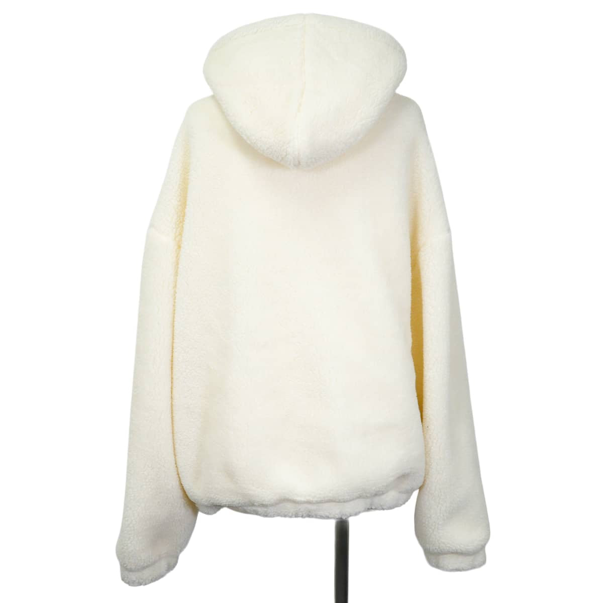 [Pre-loved] CELINE Hooded sweatshirt Logo fleece zip-up Loose hoodie (Eddie era) Blanc (White) Acrylic/Polyester #M Black HW 2Y905699M.01OB[LIKE NEW][Authentic]