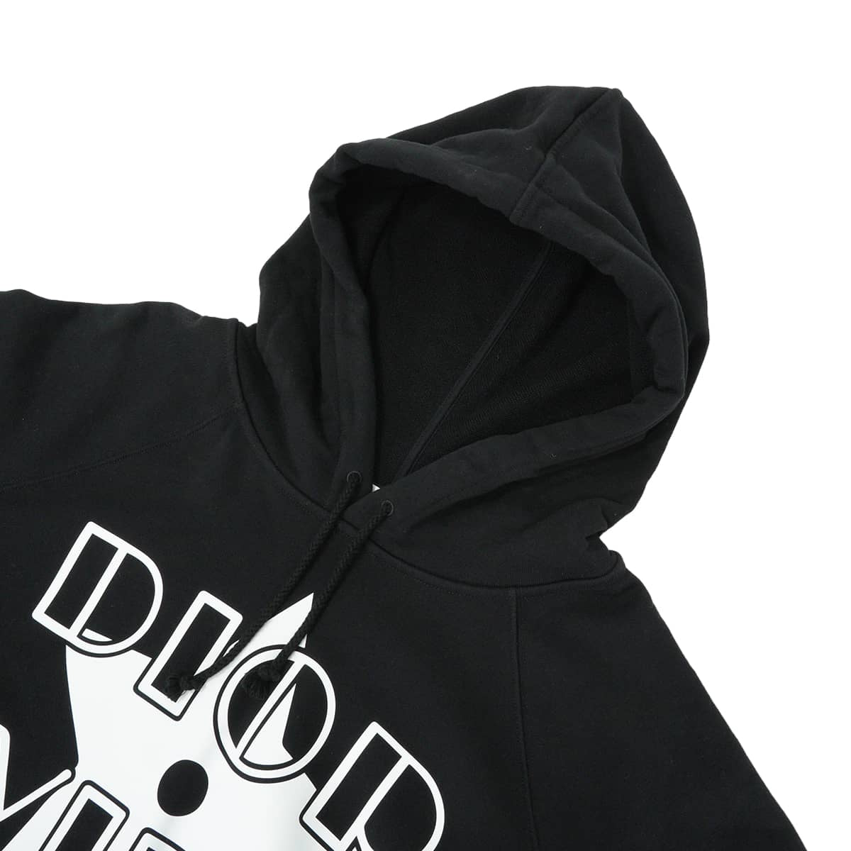 [Pre-loved] 2022 Cruise Collection Dior Hooded sweatshirt VIBE Hoodie Short Sleeve Noir (Black)/Blanc (White) Cotton #M 243S06A4063[LIKE NEW][Authentic]