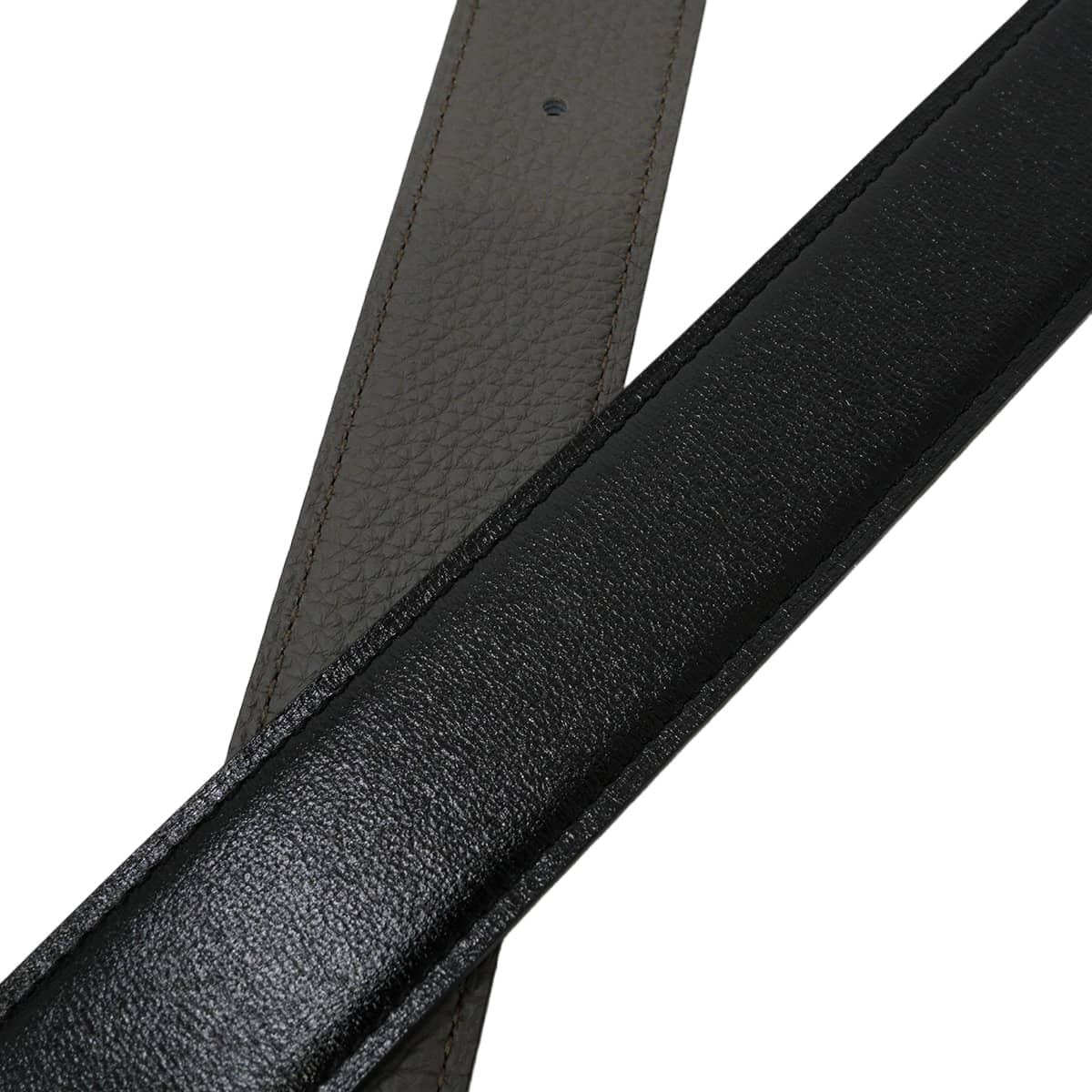 HERMES belt H Constance 32 Reversible #90 Noir (Black)/Etain Box Calf/Veau Togo Silver HW Stamp G[BRAND NEW][Authentic]