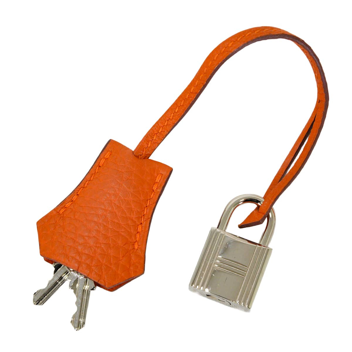[Pre-loved] HERMES Shoulder bag Kelly25 Retourne Orange Veau Togo Silver HW Stamp □R[LIKE NEW][Authentic]