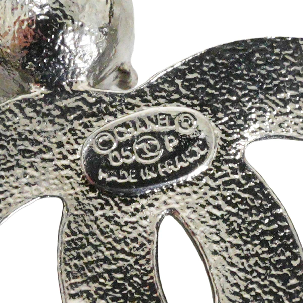 [Pre-loved] 05P 2005SS CHANEL broach Rhinestone COCO Mark Geometric Noir (Black)/Rouge Casaque/Rouge/Clear Metal/Resin Silver HW[LIKE NEW][Authentic]