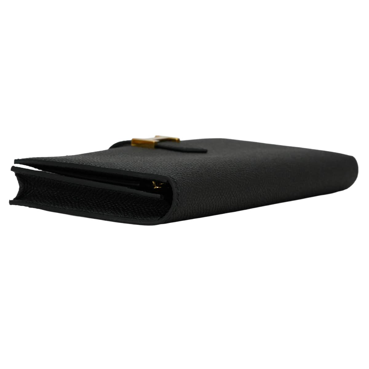 HERMES long wallet Bearn Soufflet Noir (Black) Veau Epsom Gold HW Stamp G[BRAND NEW][Authentic]