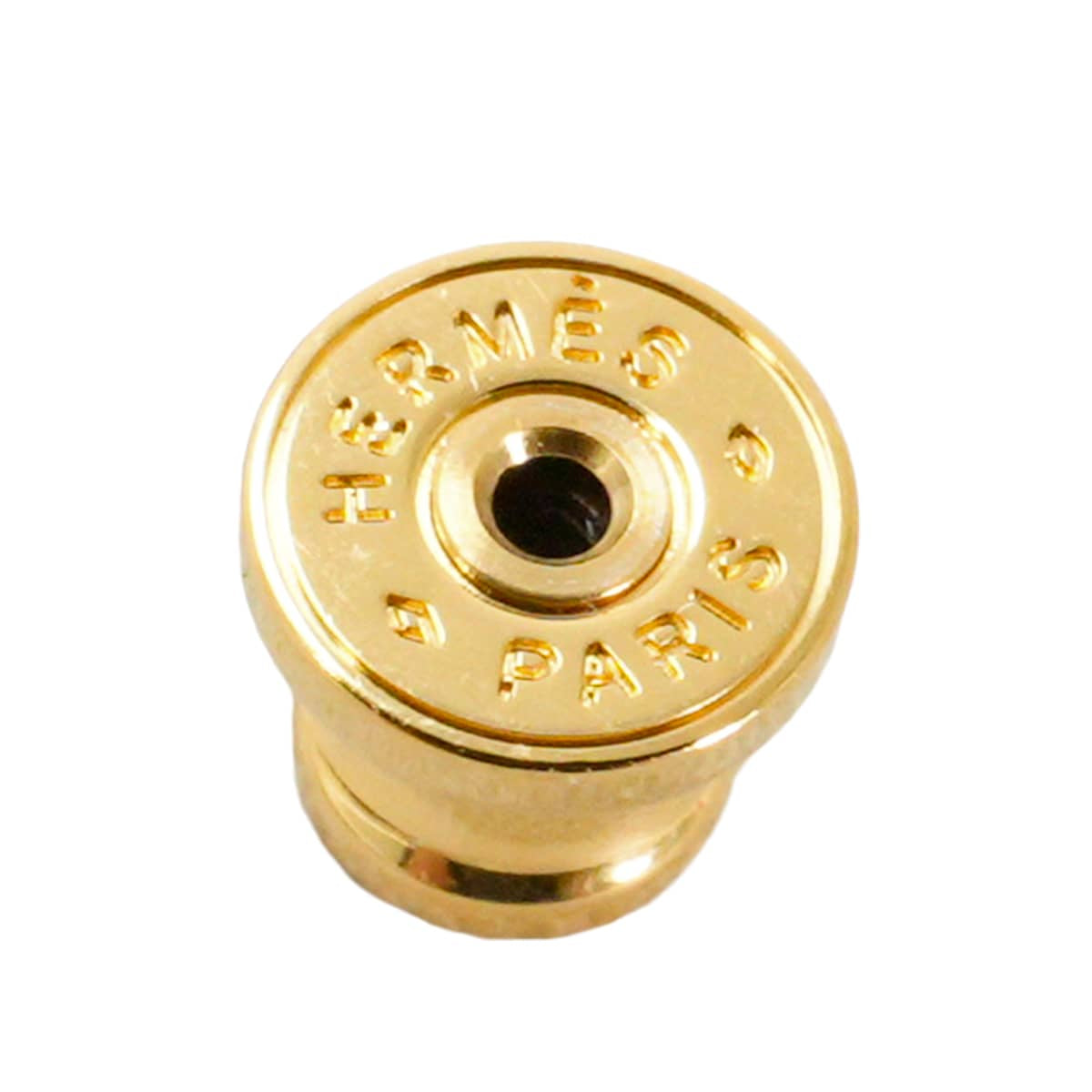 HERMES pierced earring Mini Pop H Rose Dragee Gold plated palladium/Lacquer Gold HW[BRAND NEW][Authentic]