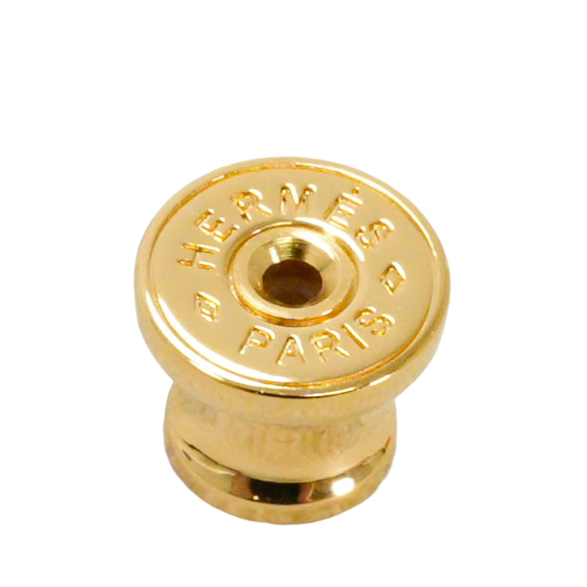 HERMES pierced earring Mini Pop H Earring Blanc (White) Gold plated/Lacquer[BRAND NEW][Authentic]