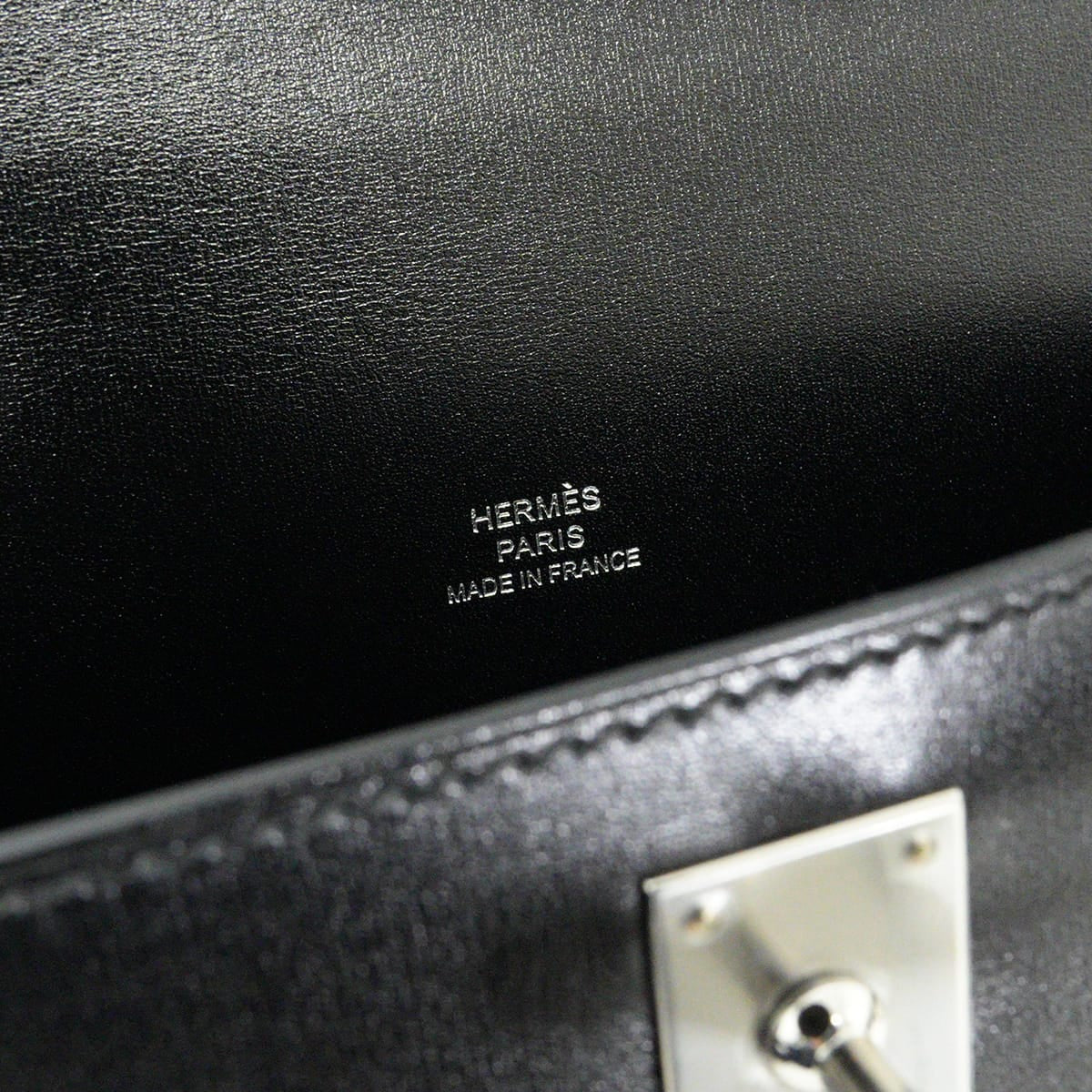 2026SS HERMES Handbag Pochette Kelly Daisy Noir (Black) Box Calf Silver HW Stamp Ｇ[BRAND NEW][Authentic]