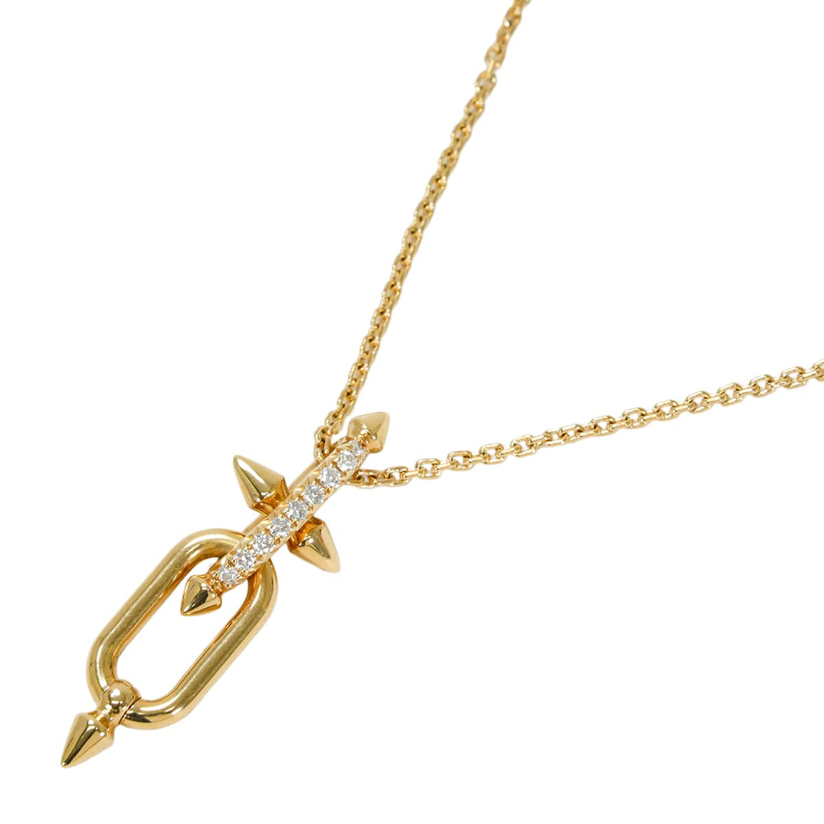 [Pre-loved] TIFFANY&Co. necklace Titan by Pharrell Williams Gold K18/Diamond 73471109[LIKE NEW][Authentic]