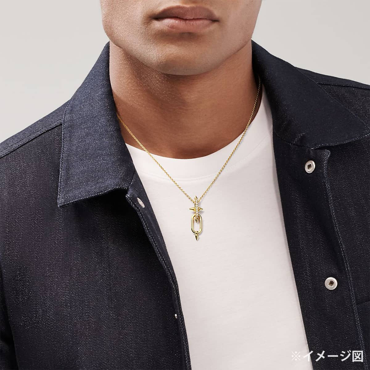 [Pre-loved] TIFFANY&Co. necklace Titan by Pharrell Williams Gold K18/Diamond 73471109[LIKE NEW][Authentic]