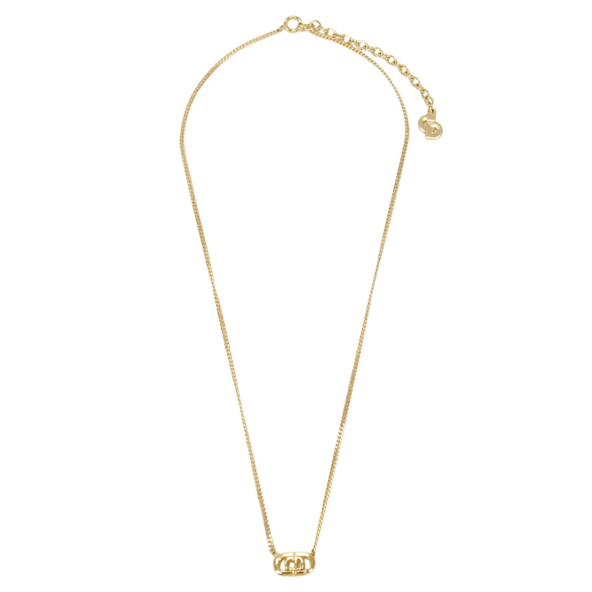 [Pre-loved] Dior necklace Vintage CD logo Gold[LIKE NEW][Authentic]