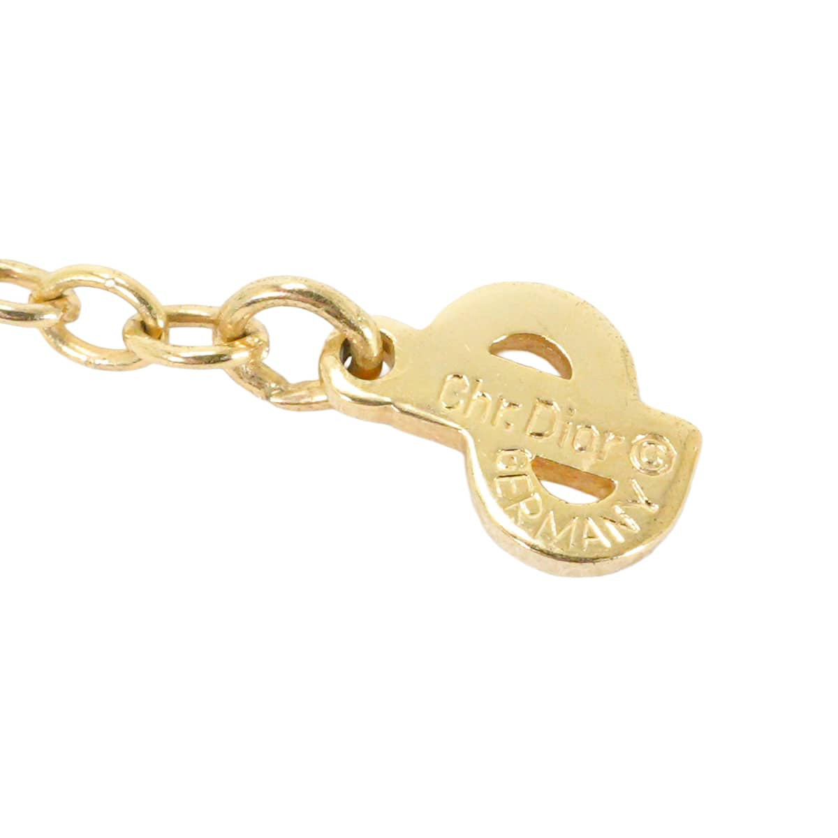 [Pre-loved] Dior necklace Vintage CD logo Gold[LIKE NEW][Authentic]