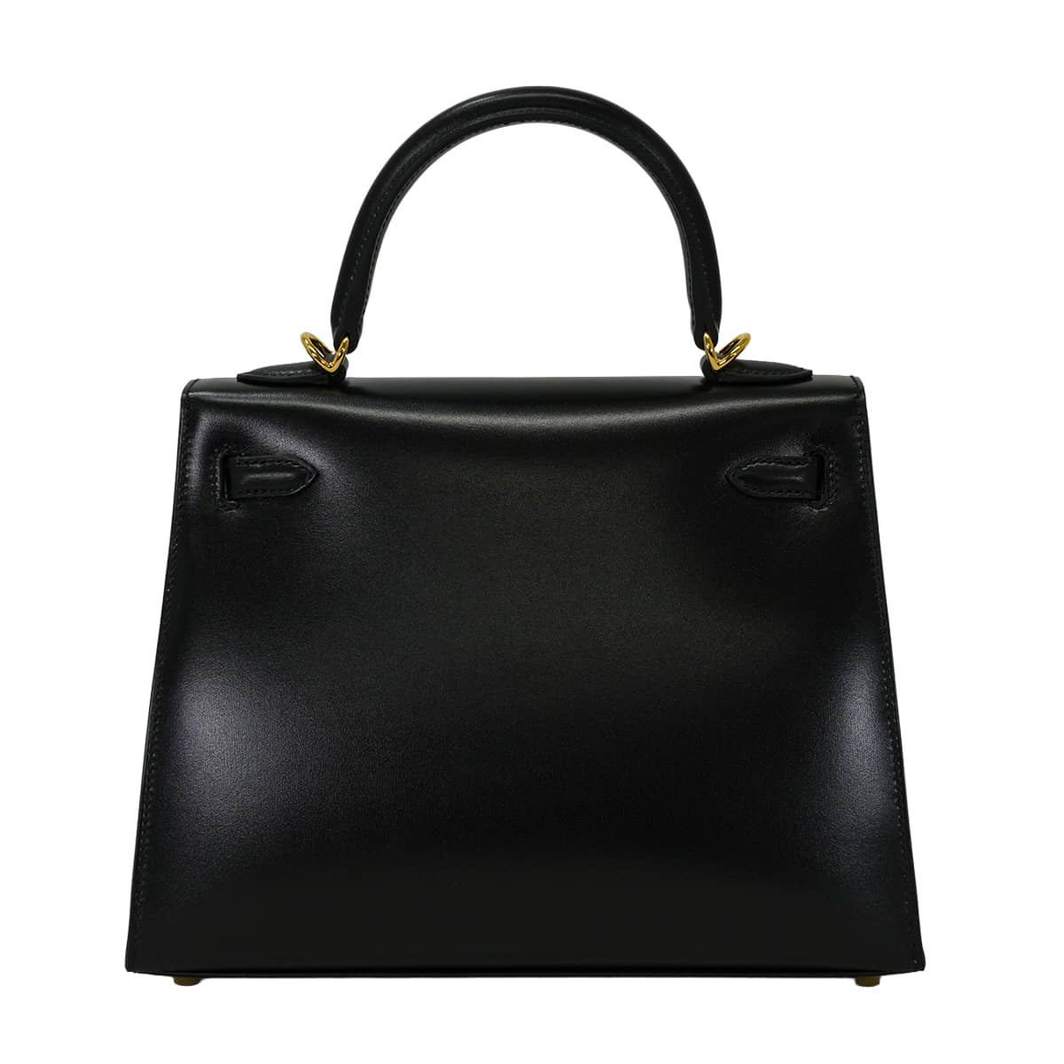 HERMES Shoulder bag Kelly25 Sellier Noir (Black) Box Calf Gold HW Stamp W[EXCELLENT][Authentic]