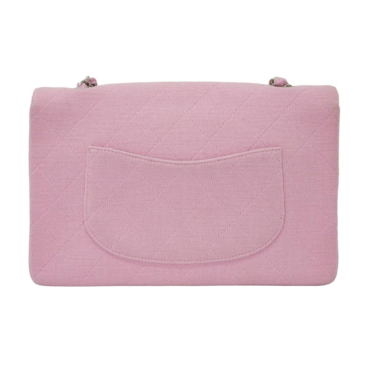 [Pre-loved] CHANEL Shoulder bag Matelasse 25 COCO Mark Chain Pink Cotton jersey Silver HW A01113[USED SA][Authentic]