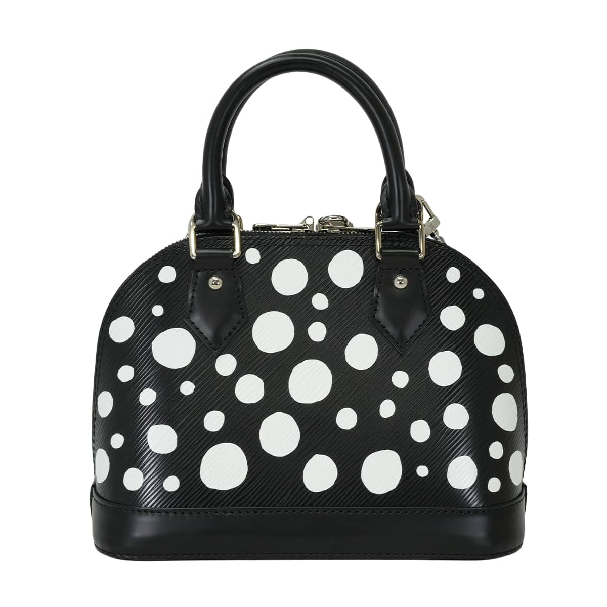[Pre-loved] LOUIS VUITTON Handbag LV×YK Yayoi Kusama Alma BB Infinity Dots Noir (Black)/Blanc (White) Epi Silver HW M21699[LIKE NEW][Authentic]