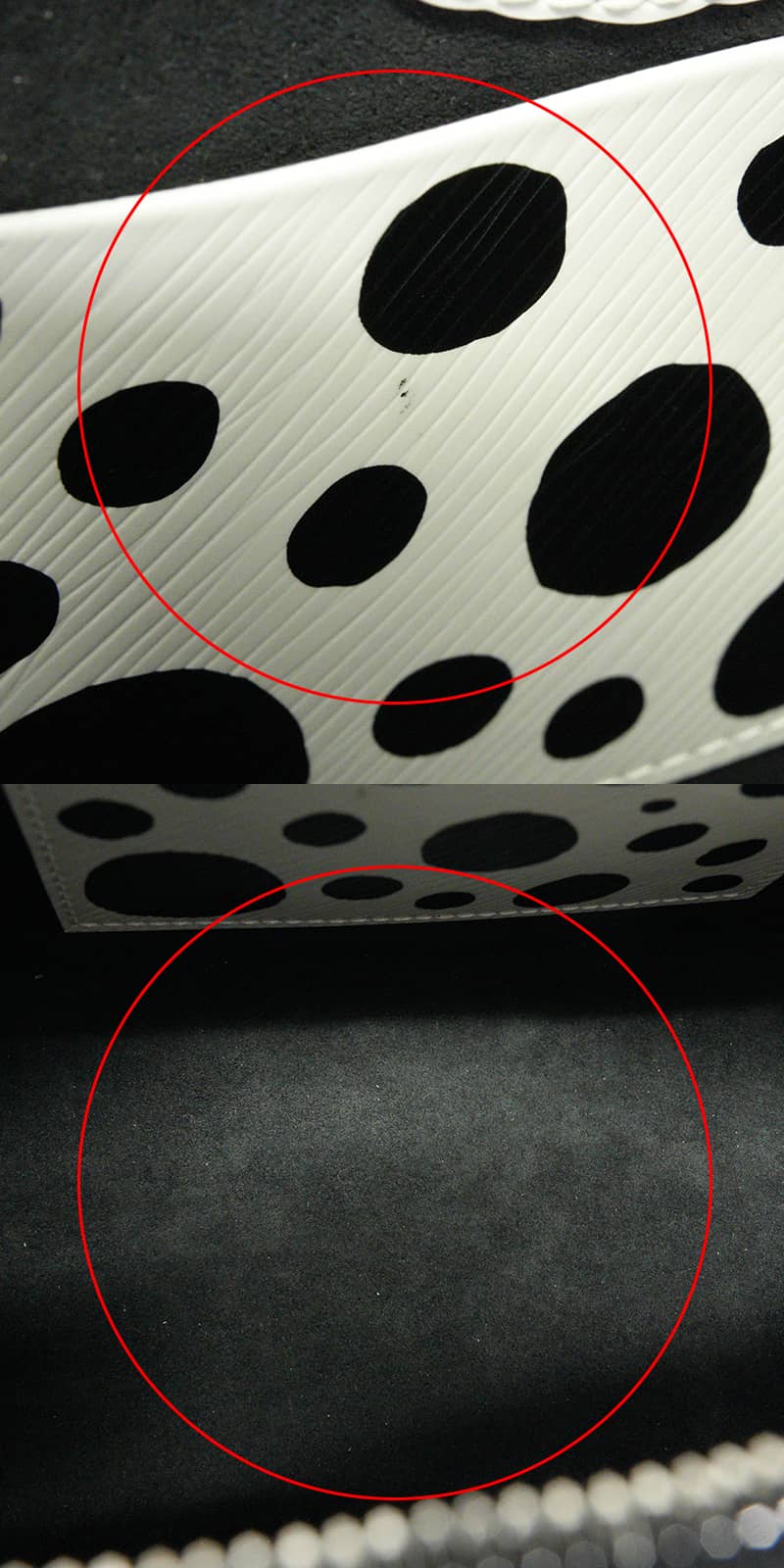 [Pre-loved] LOUIS VUITTON Handbag LV×YK Yayoi Kusama Alma BB Infinity Dots Noir (Black)/Blanc (White) Epi Silver HW M21699[LIKE NEW][Authentic]