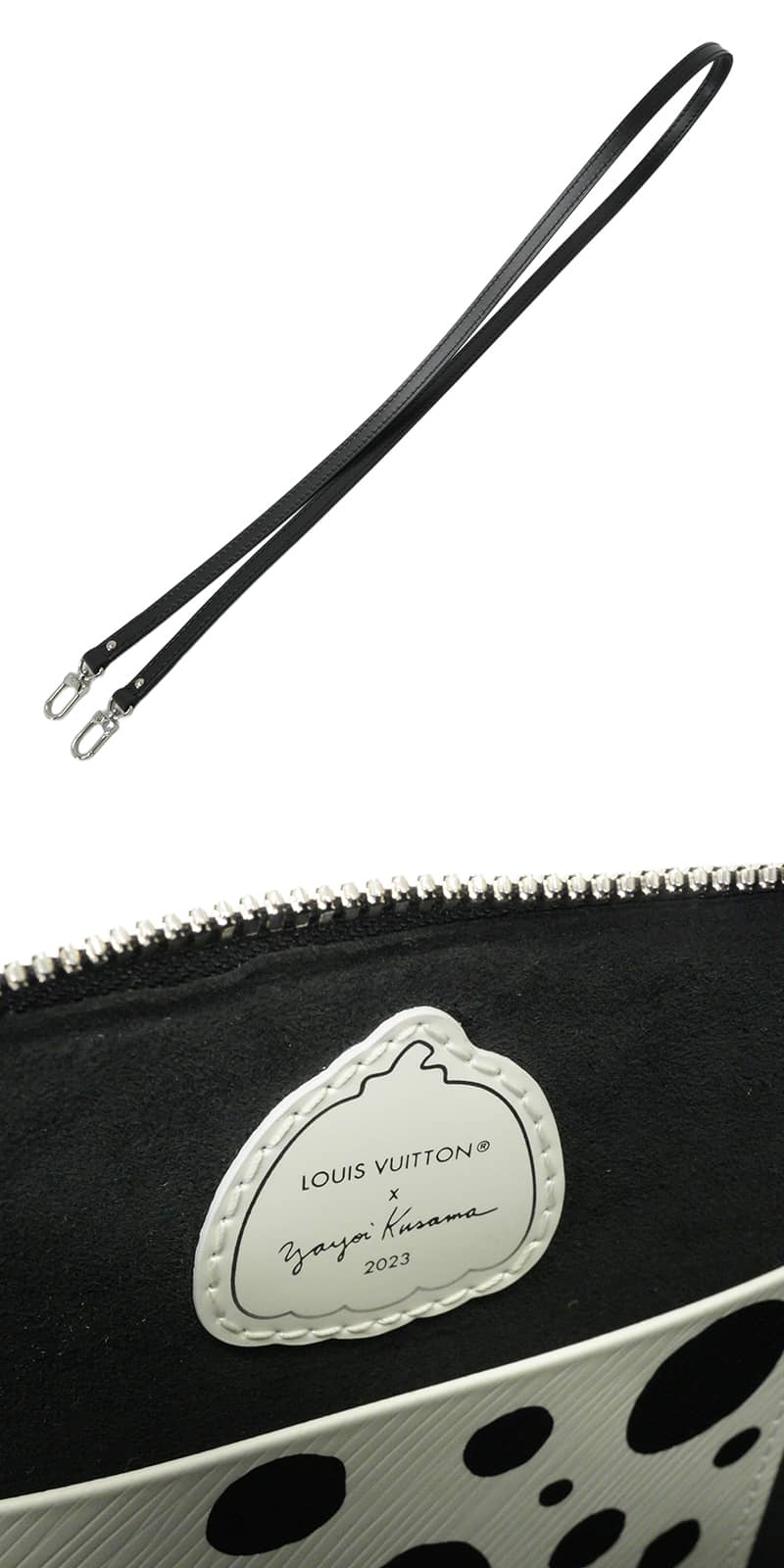 [Pre-loved] LOUIS VUITTON Handbag LV×YK Yayoi Kusama Alma BB Infinity Dots Noir (Black)/Blanc (White) Epi Silver HW M21699[LIKE NEW][Authentic]