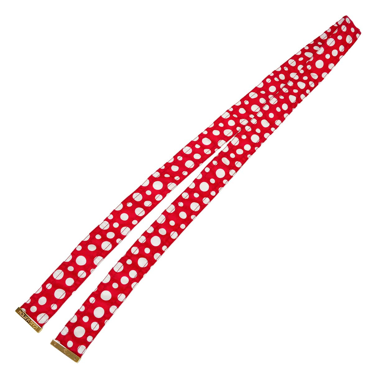 [Pre-loved] LOUIS VUITTON Trench coat LV×YK Yayoi Kusama Infinity Dots Red/Blanc (White) Nylon/Silk #36 (155 / 84A) Gold HW[LIKE NEW][Authentic]