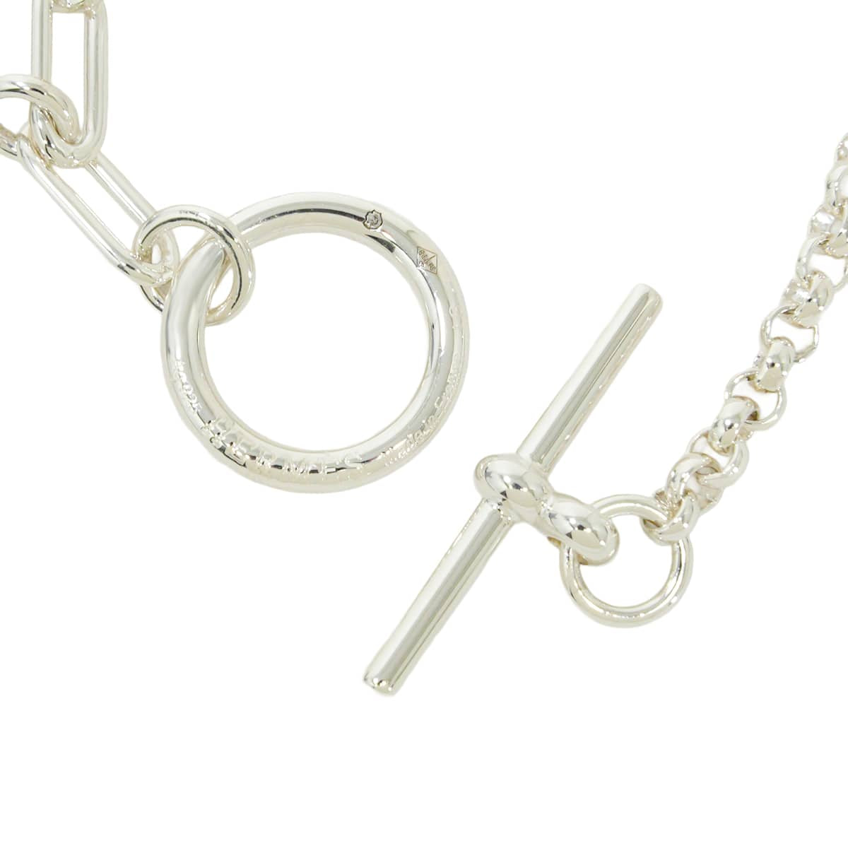 HERMES necklace Chaine D'ancre Punk MM #LG Silver Silver925 (SV925 Ag925)[EXCELLENT][Authentic]