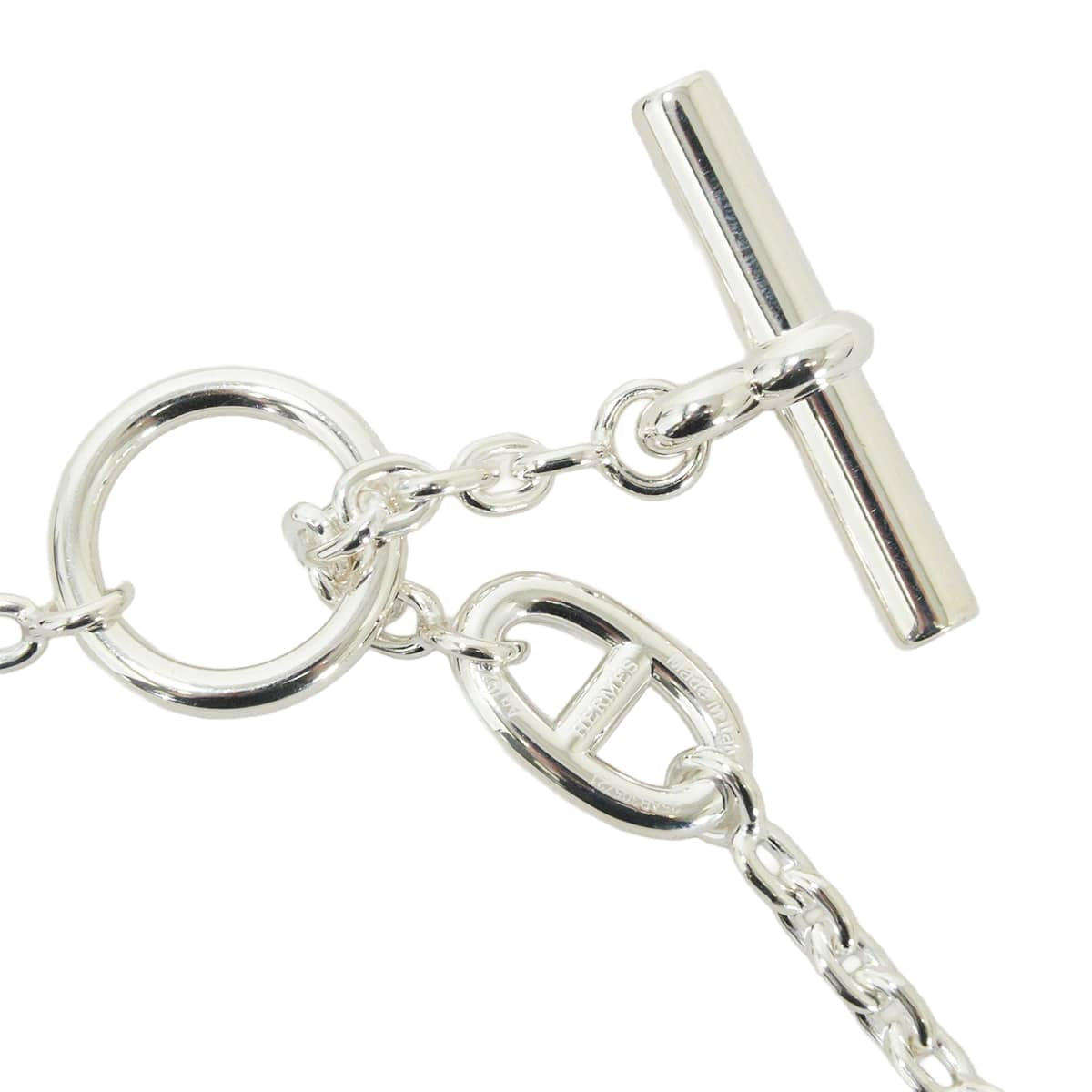 HERMES necklace Long Farandole Chaine d'Ancre 80 Silver Silver925 (SV925 Ag925)[EXCELLENT][Authentic]