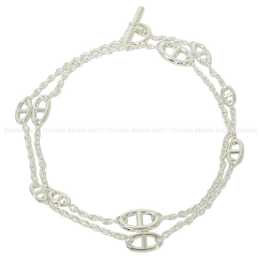 HERMES necklace Long Farandole Chaine d'Ancre 80 Silver Silver925 (SV925 Ag925)[EXCELLENT][Authentic]
