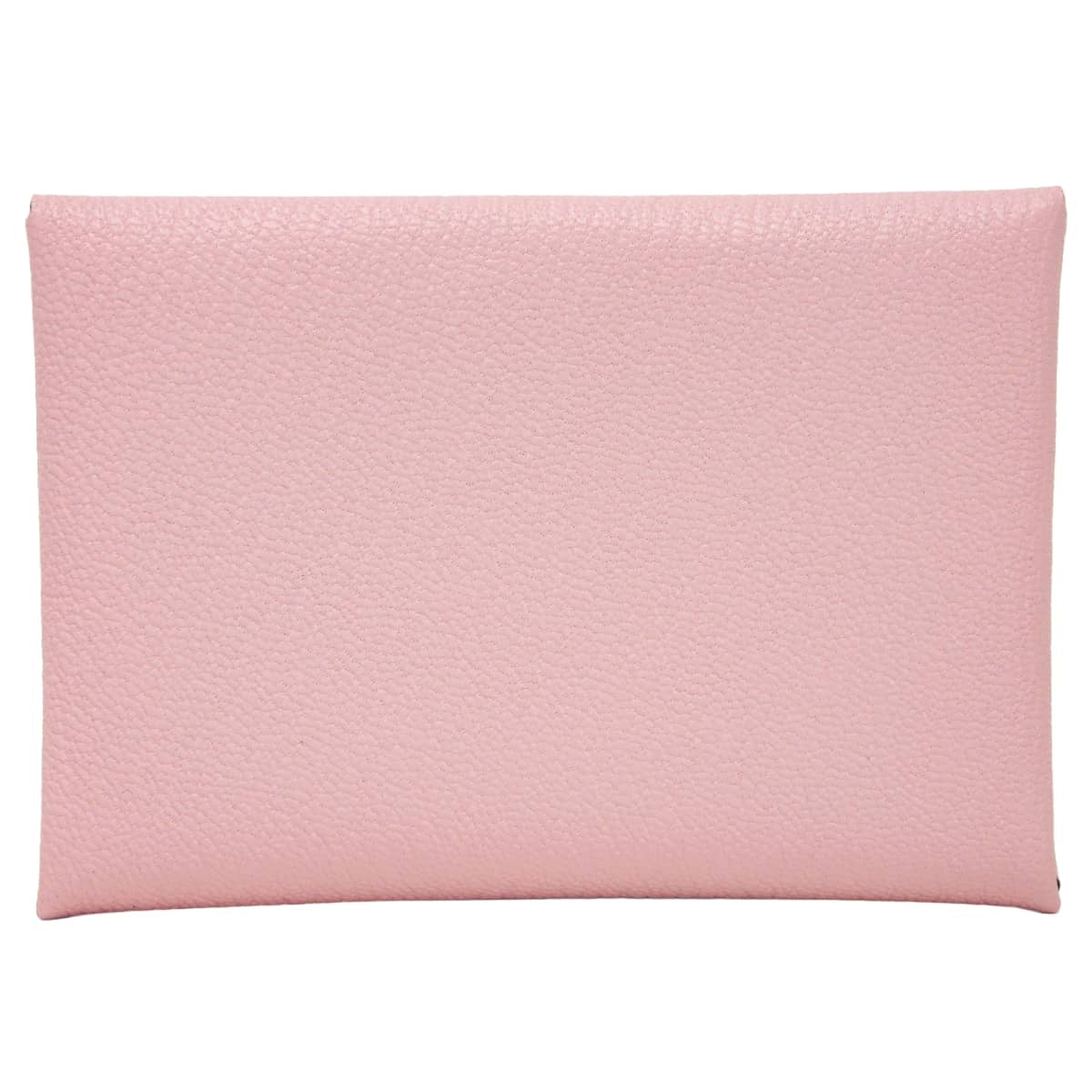 HERMES card holder Calvi Duo Rose Sakura Chevre Mysore Silver HW Stamp W[EXCELLENT][Authentic]