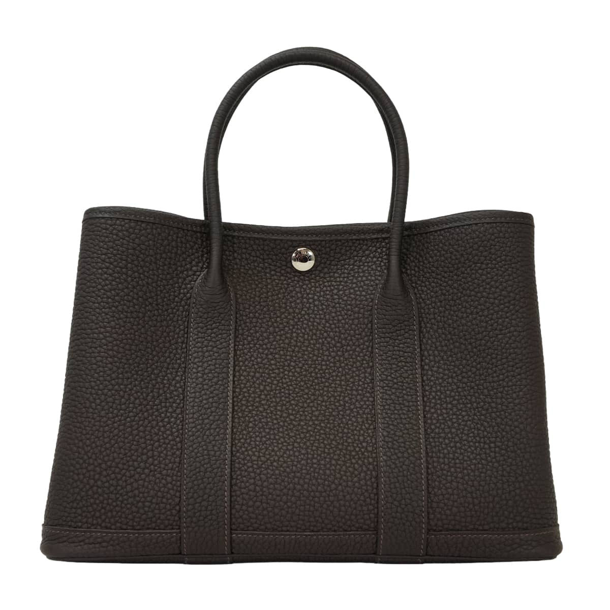 HERMES tote bag Garden Party 30 TPM Bai Brun Veau Negonda Silver HW Stamp G[BRAND NEW][Authentic]