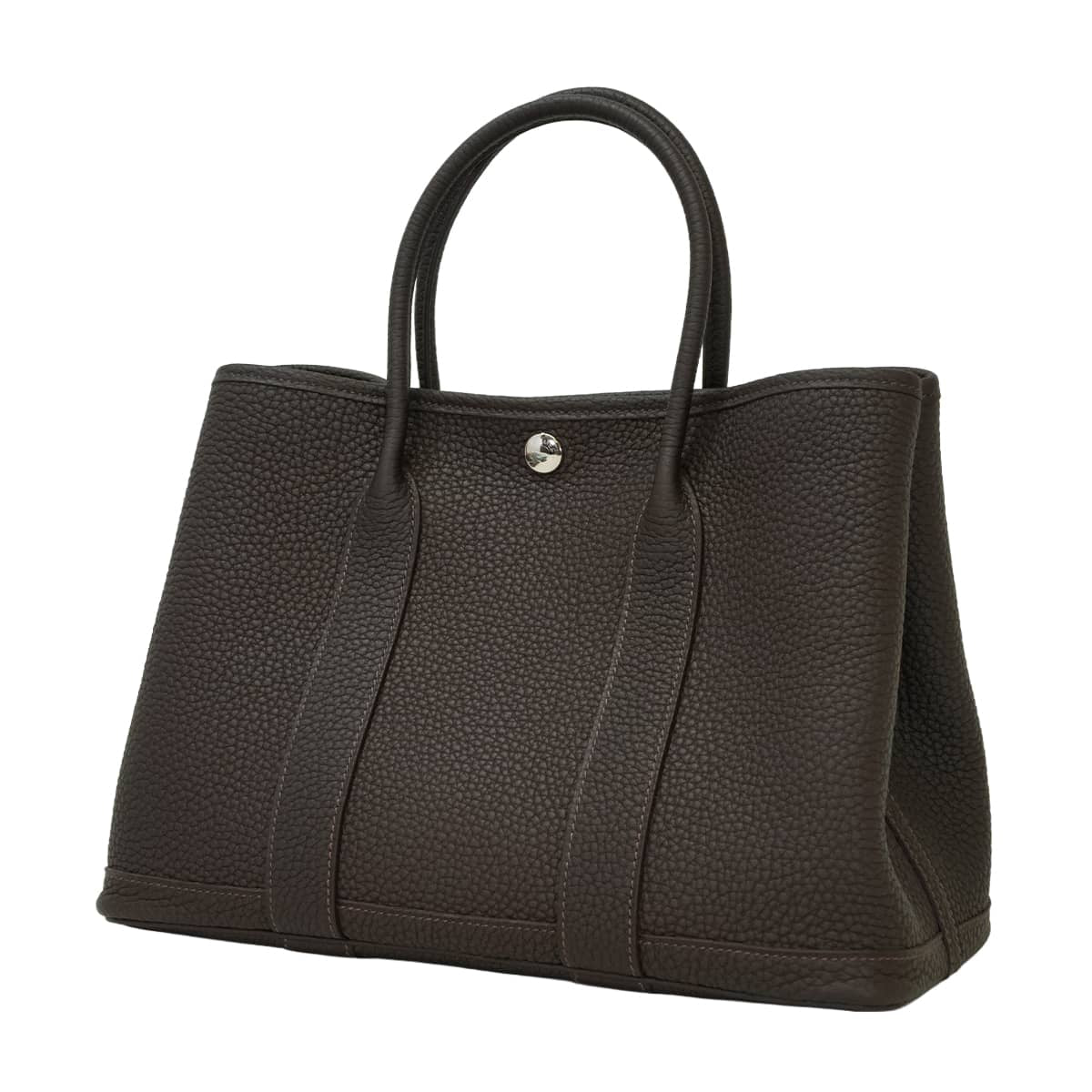 HERMES tote bag Garden Party 30 TPM Bai Brun Veau Negonda Silver HW Stamp G[BRAND NEW][Authentic]
