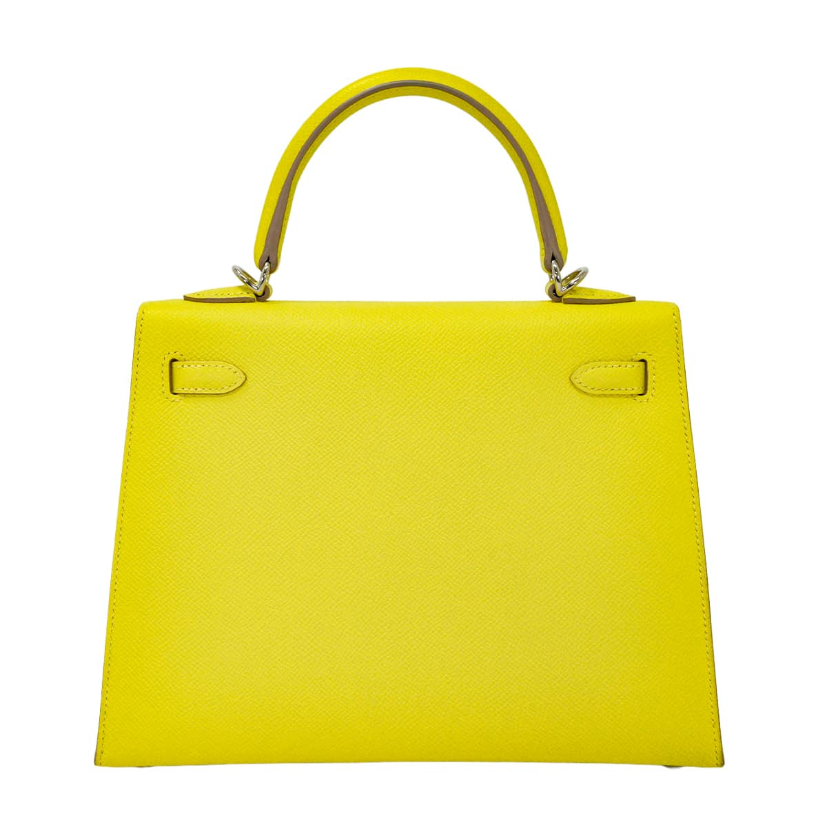 [Pre-loved] HERMES Shoulder bag Kelly25 Sellier Lime Veau Epsom Silver HW Stamp B[LIKE NEW][Authentic]