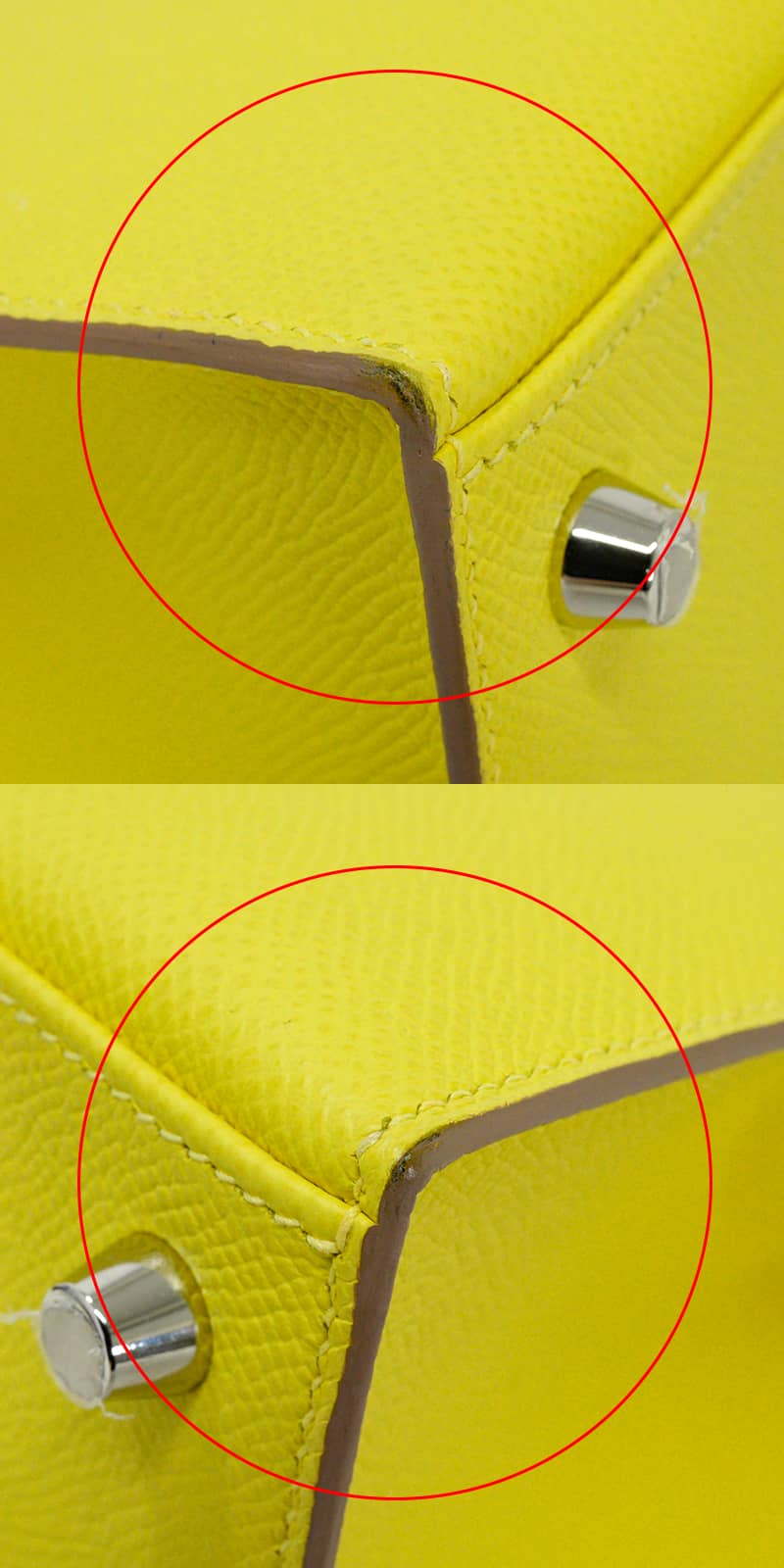 [Pre-loved] HERMES Shoulder bag Kelly25 Sellier Lime Veau Epsom Silver HW Stamp B[LIKE NEW][Authentic]