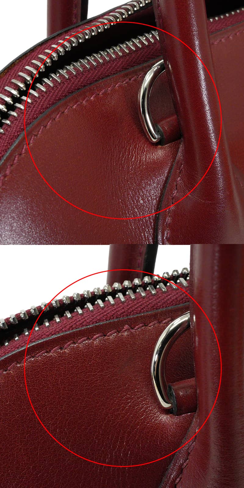 [Pre-loved] HERMES Shoulder bag Bolide31 Rouge H Box Calf Silver HW Stamp □D[USED SA][Authentic]