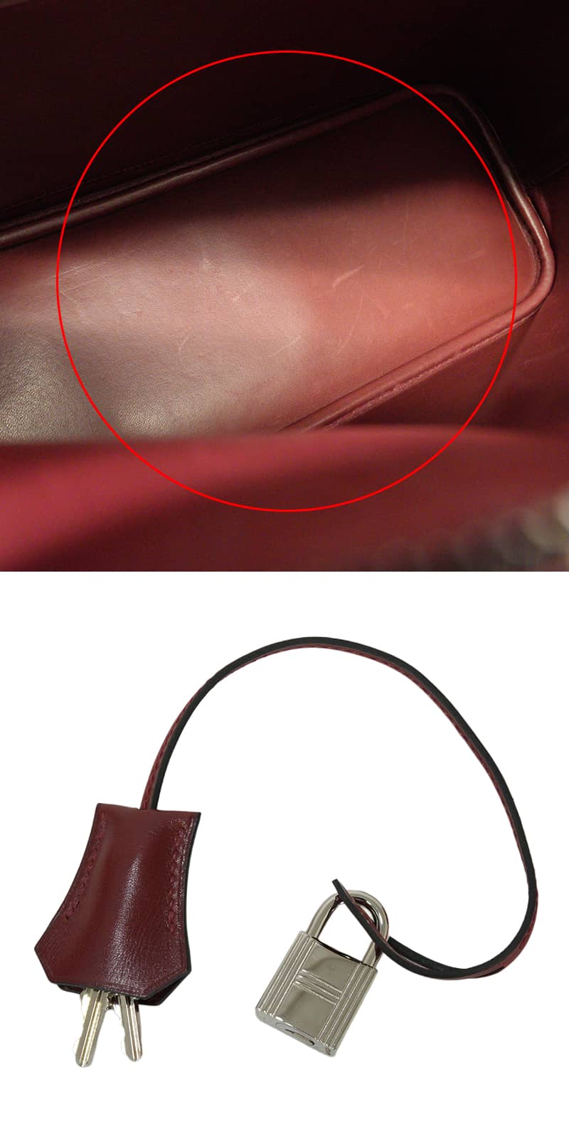 [Pre-loved] HERMES Shoulder bag Bolide31 Rouge H Box Calf Silver HW Stamp □D[USED SA][Authentic]