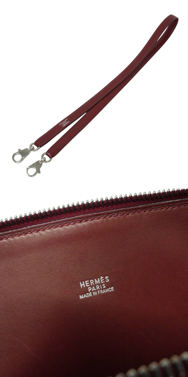 [Pre-loved] HERMES Shoulder bag Bolide31 Rouge H Box Calf Silver HW Stamp □D[USED SA][Authentic]