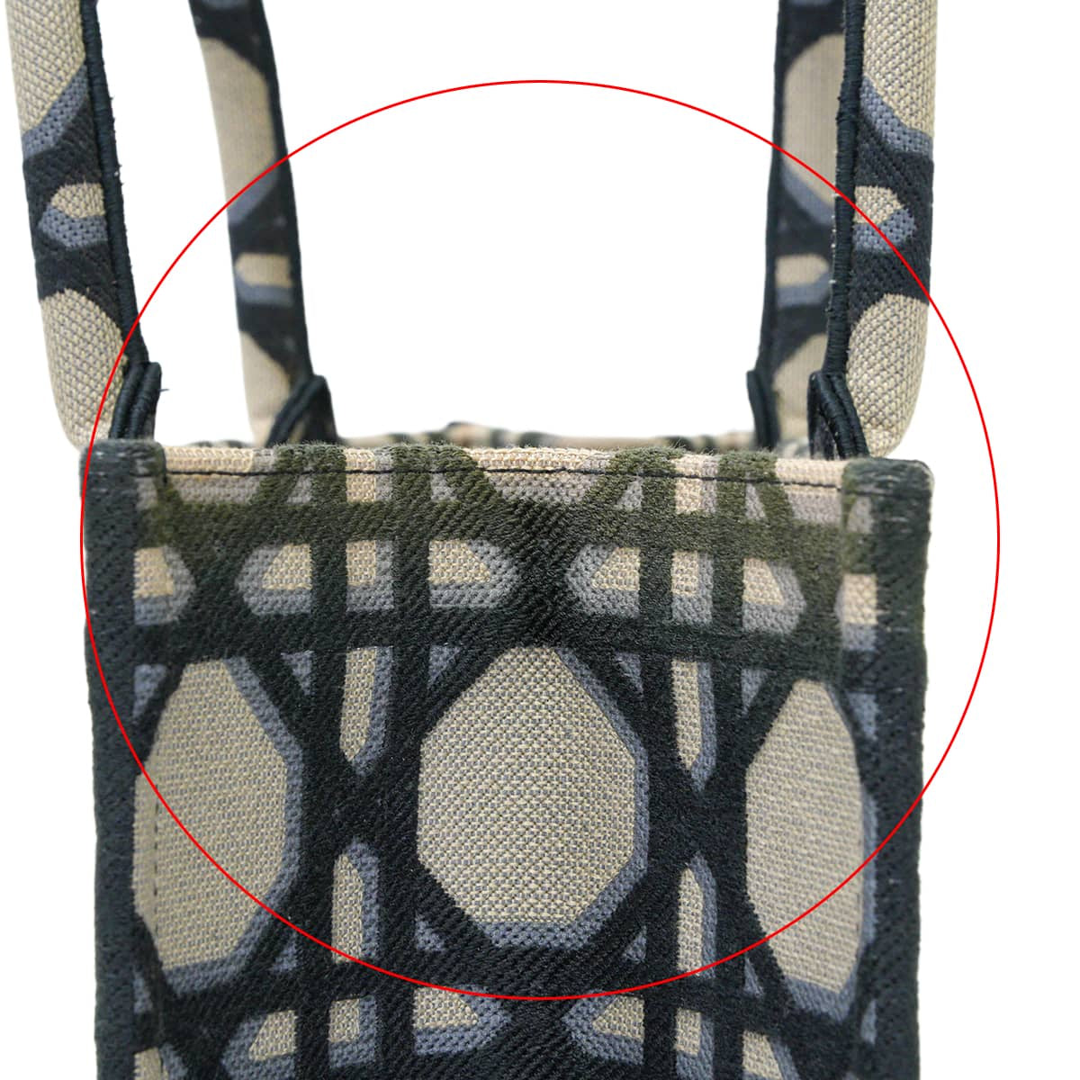 Dior tote bag Book Tote Macro Cannage/Embroidery Large Navy/Blue Cotton Canvas M1286ZZAU_M828_TU[EXCELLENT][Authentic]